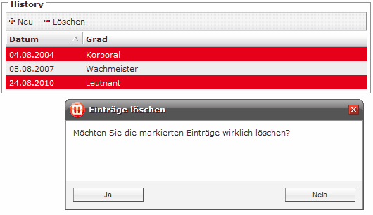 befoerderungshistry-Listenfeld-loeschen