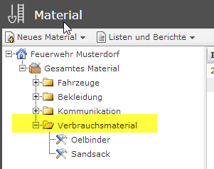 material-baum-Ordnerobjekt